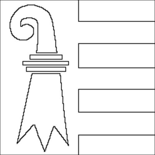 Contorno de la bandera de Jura para colorear