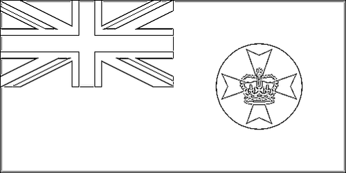 Contorno de la bandera de Queensland para colorear