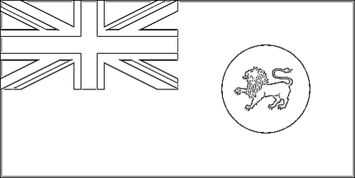 Contorno de la bandera de Tasmania para colorear