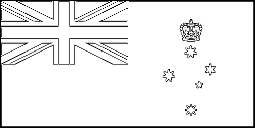 Contorno de la bandera de Victoria para colorear
