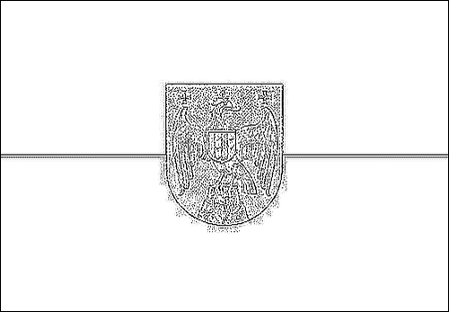 Contorno de la bandera de Burgenland (bandera de servicio) para colorear