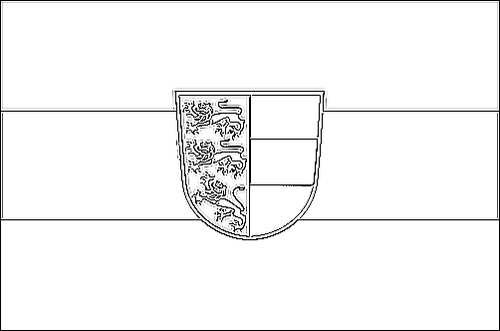 Contorno de la bandera de Carintia (bandera de servicio) para colorear