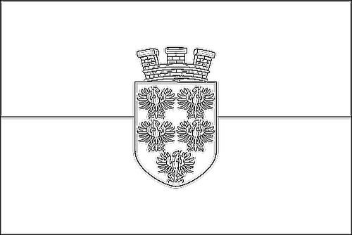 Contorno de la bandera de Baja Austria (bandera de servicio) para colorear