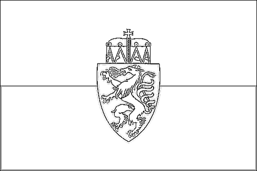Contorno de la bandera de Estiria (bandera de servicio) para colorear