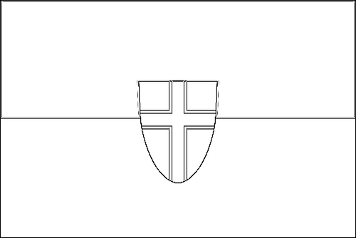 Contorno de la bandera de Viena (bandera de servicio) para colorear