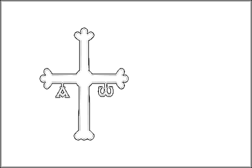 Contorno de la bandera de Asturias para colorear