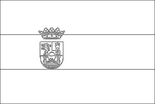 Contorno de la bandera de Extremadura para colorear