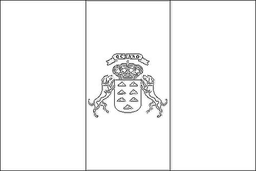 Contorno de la bandera de Islas Canarias para colorear