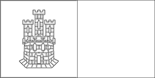 Contorno de la bandera de Castilla-La Mancha para colorear