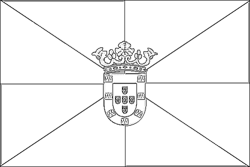 Contorno de la bandera de Ceuta para colorear