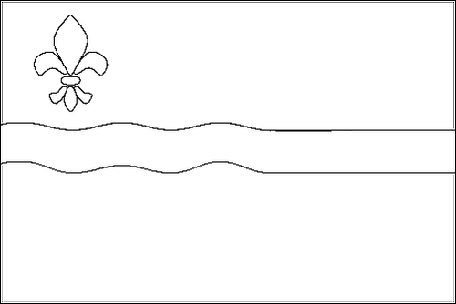 Contorno de la bandera de Flevoland para colorear