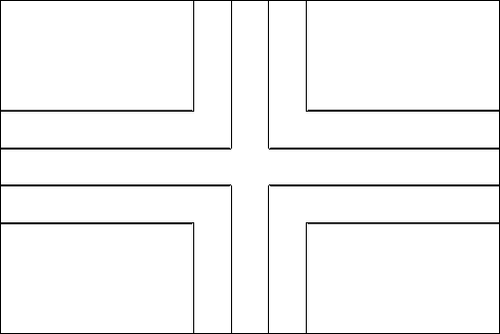 Contorno de la bandera de Groningen para colorear