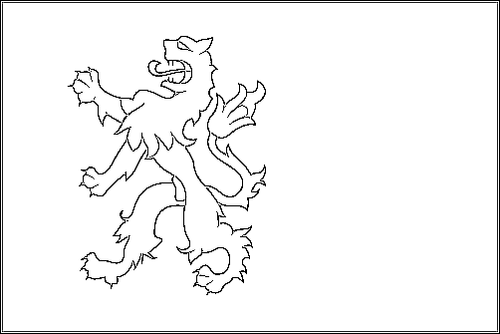 Contorno de la bandera de Holanda Meridional (Zuid-Holland) para colorear