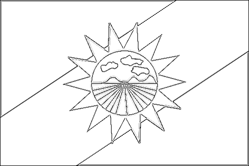 Contorno de la bandera de Yaracuy para colorear