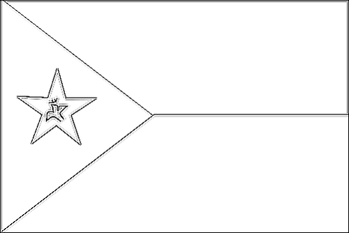 Contorno de la bandera de Trujillo para colorear