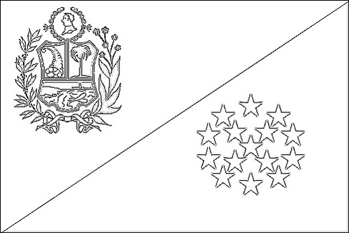 Contorno de la bandera de Sucre para colorear