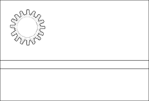Contorno de la bandera de Portuguesa para colorear