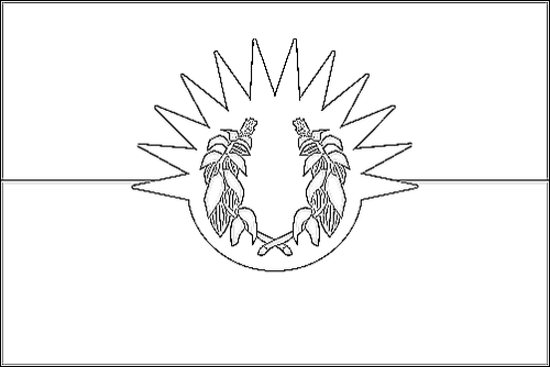 Contorno de la bandera de Miranda para colorear