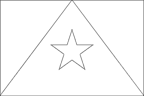 Contorno de la bandera de Mérida para colorear