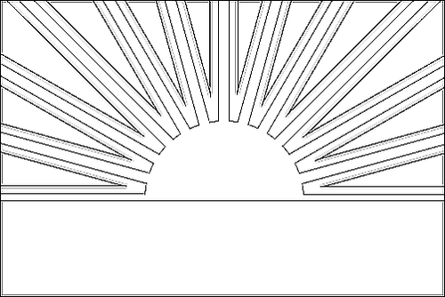 Contorno de la bandera de Lara para colorear