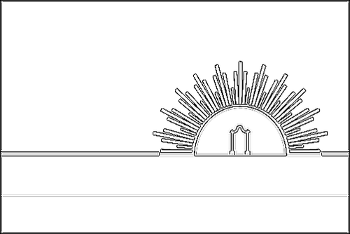 Contorno de la bandera de Carabobo para colorear