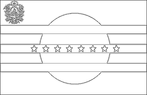 Contorno de la bandera de Bolívar para colorear