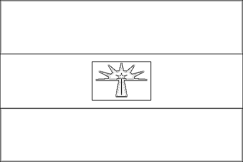 Contorno de la bandera de Barinas para colorear