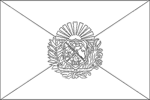 Contorno de la bandera de Aragua para colorear