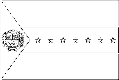 Contorno de la bandera de Apure para colorear