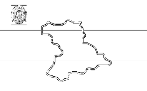 Contorno de la bandera de Anzoátegui para colorear