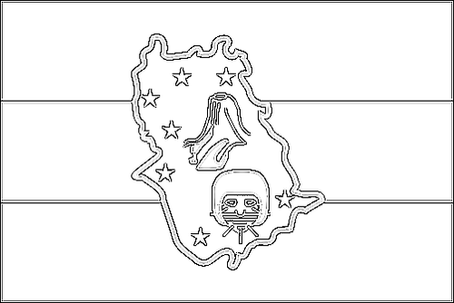 Contorno de la bandera de Amazonas para colorear