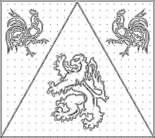 Contorno de la bandera de Brabante Valón para colorear
