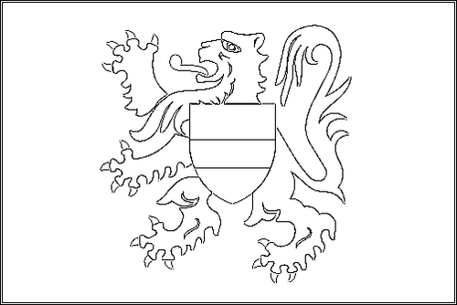 Contorno de la bandera de Brabante flamenco para colorear