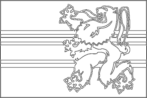 Contorno de la bandera de Flandes Oriental para colorear