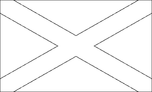 Contorno de la bandera de Tenerife para colorear
