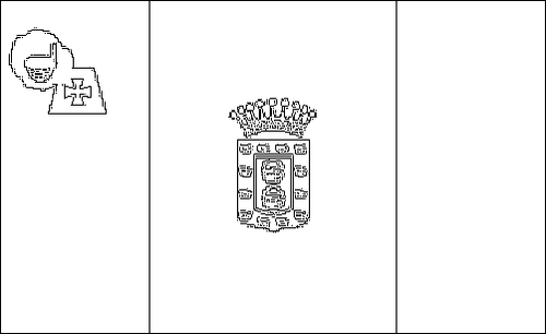 Contorno de la bandera de La Gomera para colorear