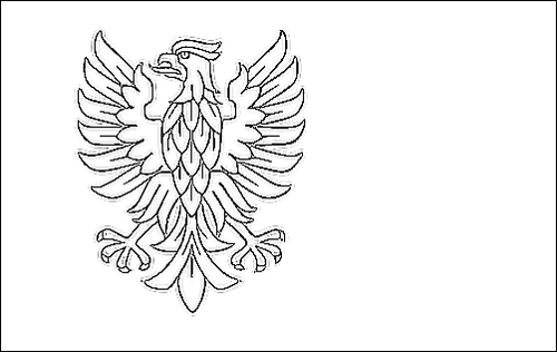 Contorno de la bandera de Mazowieckie para colorear