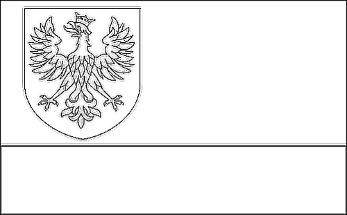 Contorno de la bandera de Opole (Opolskie) para colorear