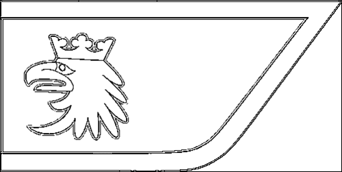 Contorno de la bandera de Warminsko-Mazurskie (Warmia-Mazuria) para colorear