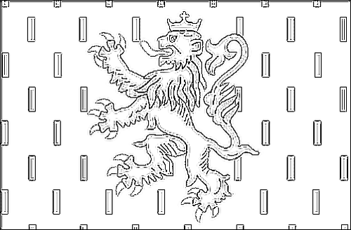 Contorno de la bandera de Franco Condado para colorear