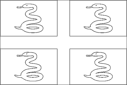 Contorno de la bandera de Martinica para colorear