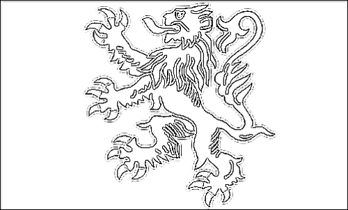 Contorno de la bandera de Nord-Pas-de-Calais para colorear