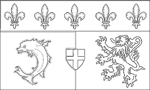 Contorno de la bandera de Rhône-Alpes para colorear