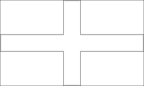Contorno de la bandera de Inglaterra para colorear