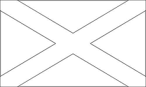 Contorno de la bandera de Escocia para colorear
