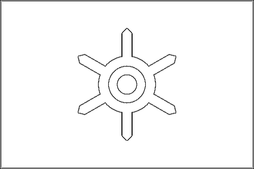 Contorno de la bandera de Tokio (ciudad) para colorear