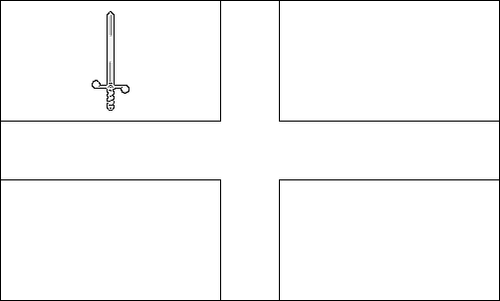 Contorno de la bandera de Londres para colorear