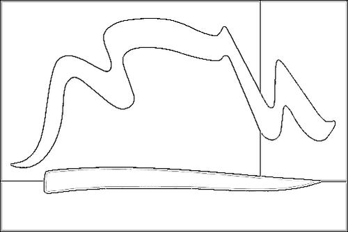 Contorno de la bandera de Ciudad del Cabo (1997 - 2003) para colorear