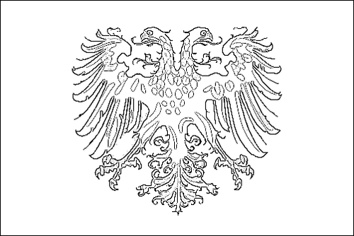 Contorno de la bandera de Sacro Imperio Romano Germánico (desde 1400) para colorear