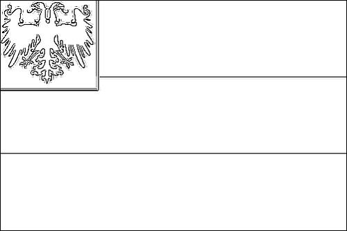 Contorno de la bandera de Bandera de guerra de la Flota Imperial (1848-1852) para colorear